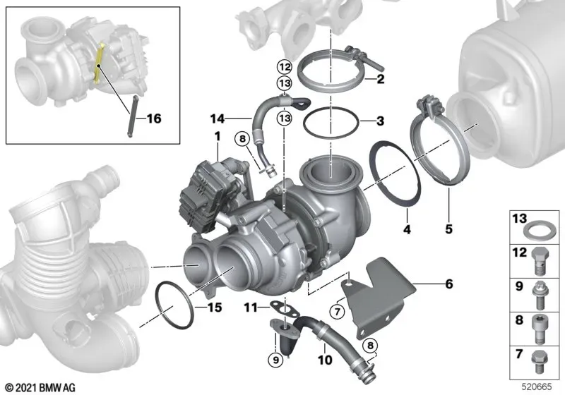 Turbocharger With Lubrication diagram