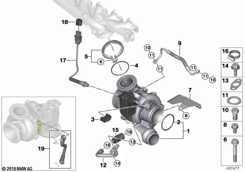 Турбонагнетатель со смазкой diagram