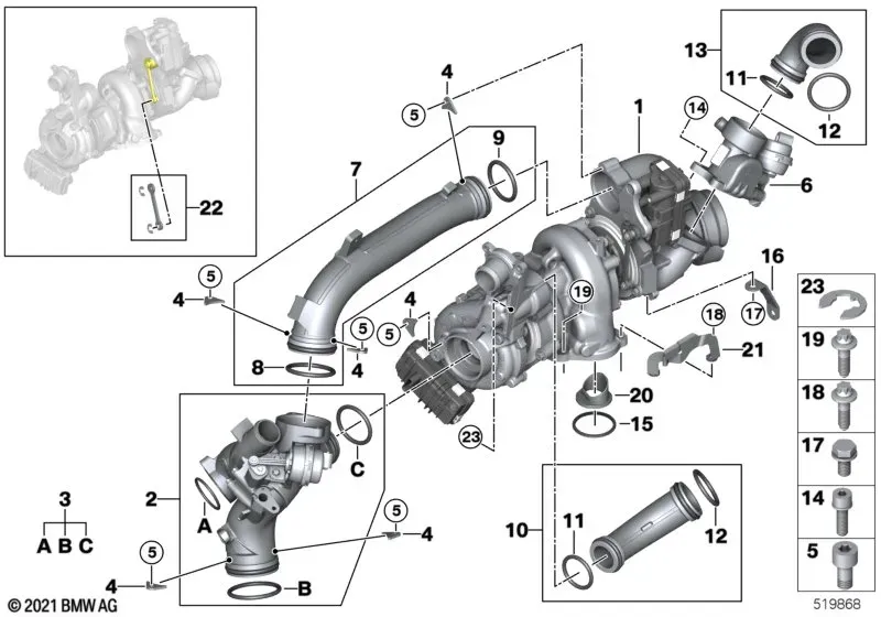 High-Pressure Turbocharger diagram