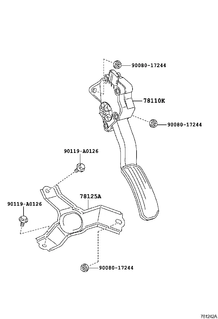 Accelerator Pedal Rod diagram