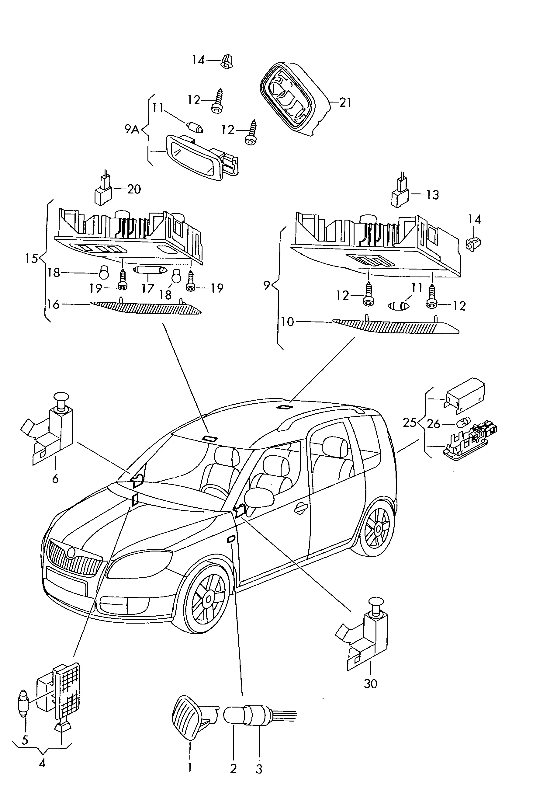 Turn Signals and Interior Lighting diagram