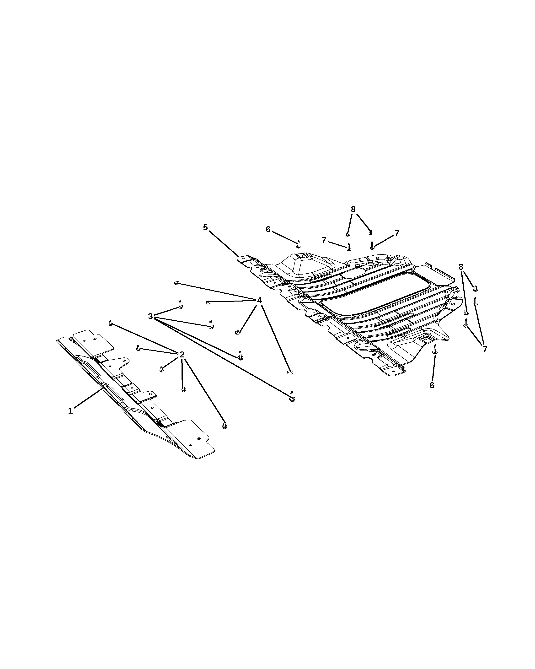 Underbody shield diagram