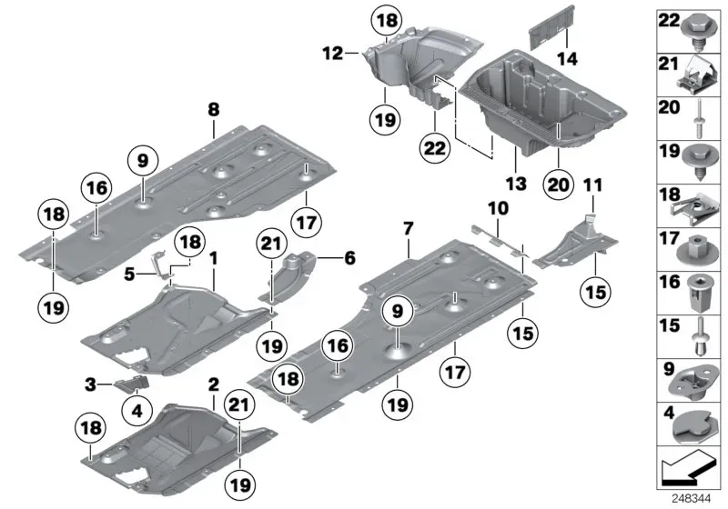 Underbody protection diagram