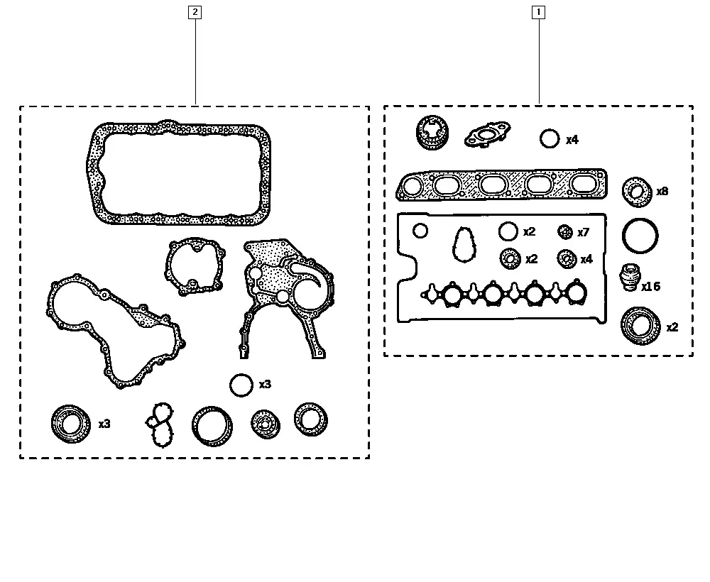 Engine Gaskets and Seals diagram