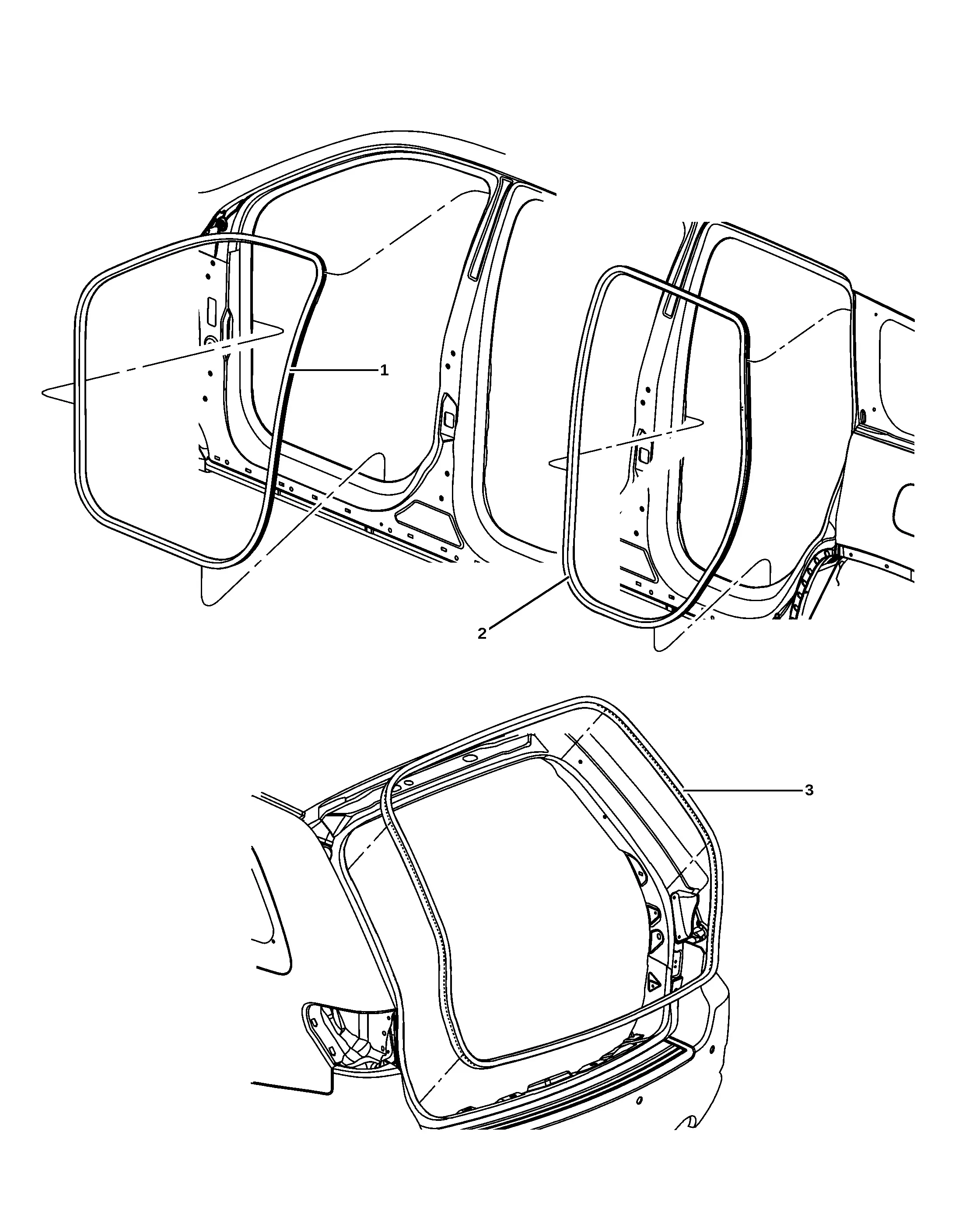 Body Weatherstrips and Seals diagram