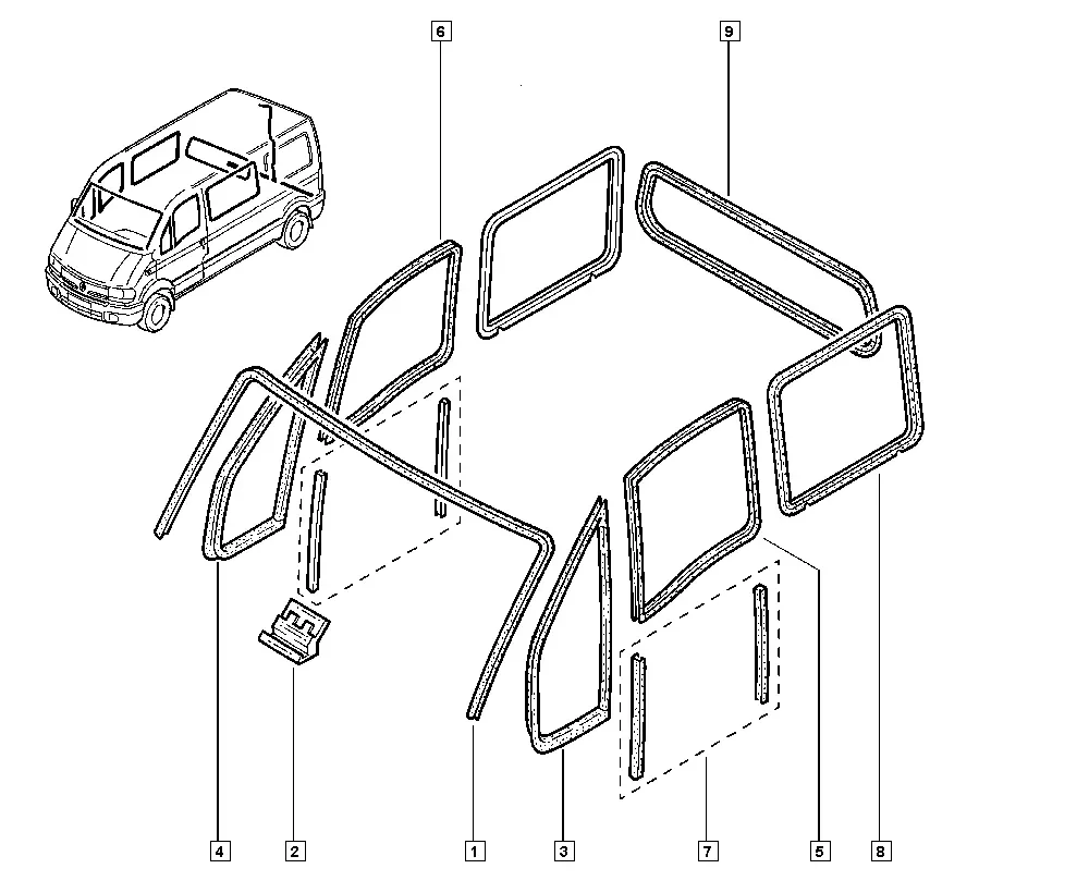 Fixed Window Seals diagram