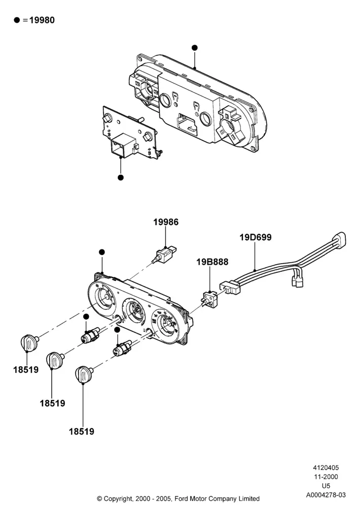 Heater and A/C Controls diagram