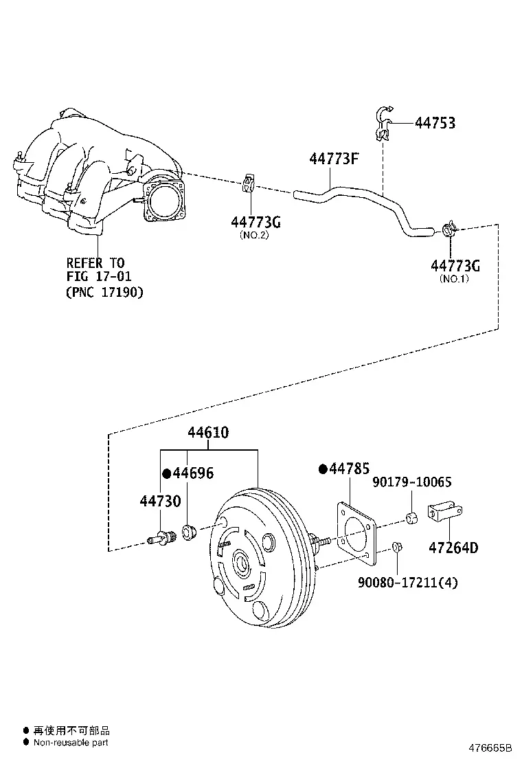 Brake Booster and Vacuum Tube diagram