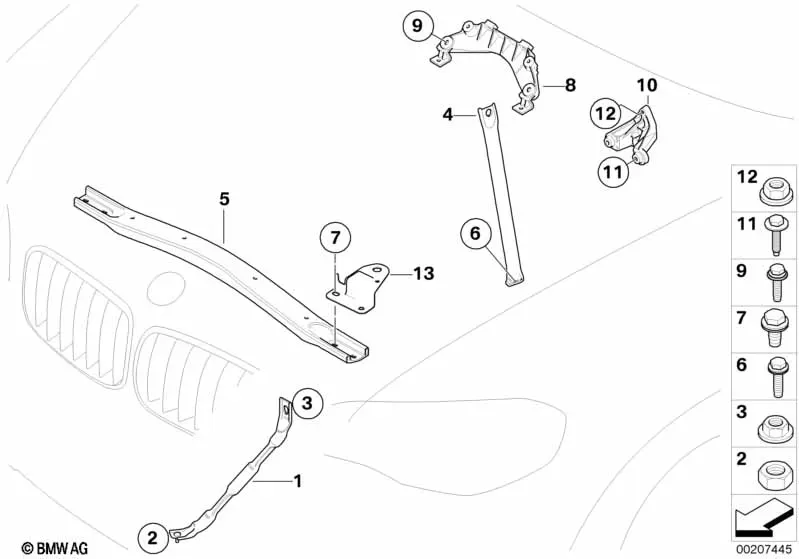Усилители кузова diagram
