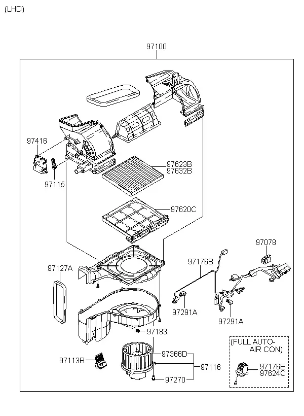 HVAC Blower Assembly diagram