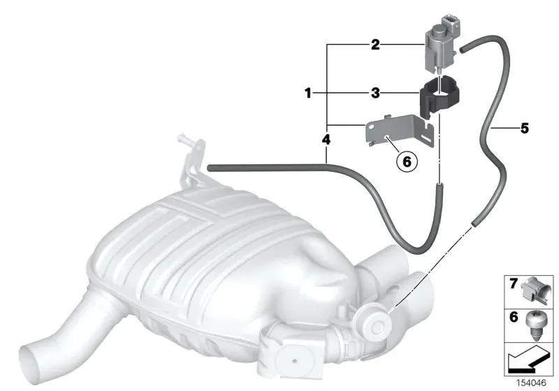Exhaust flap vacuum control system diagram