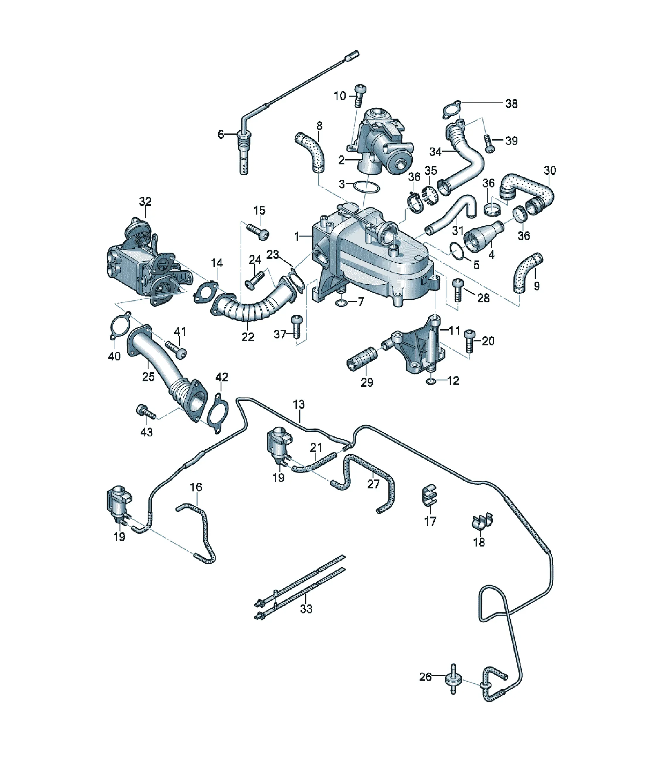 Vacuum and EGR system diagram