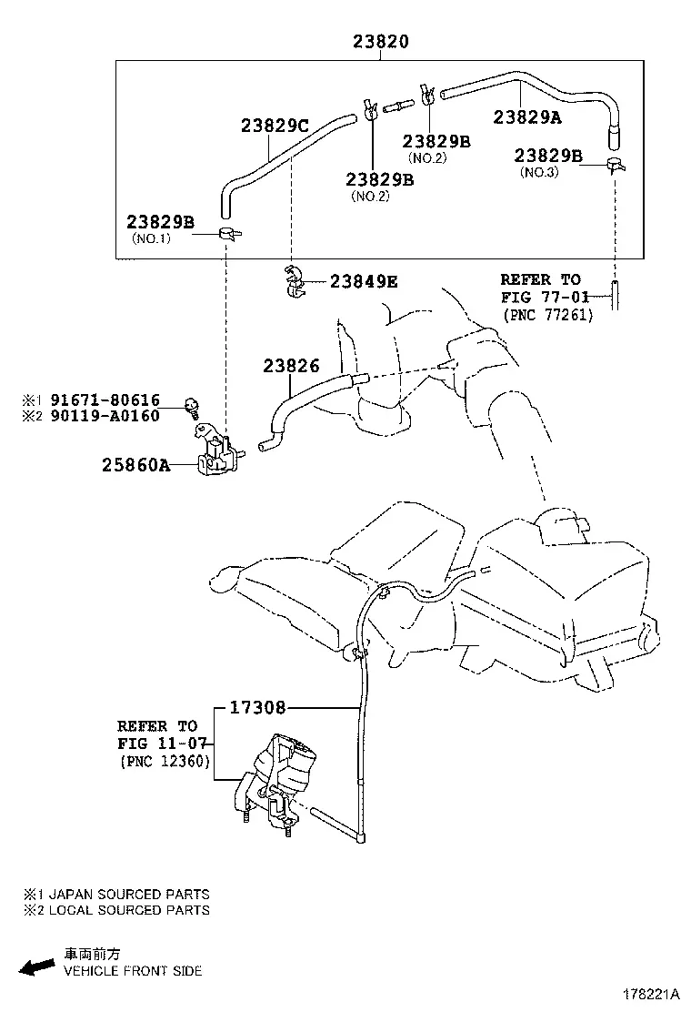 Fuel vapor recovery system diagram