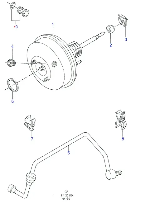 Brake booster diagram
