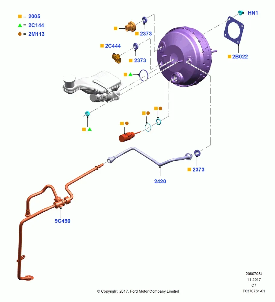 Brake vacuum booster diagram