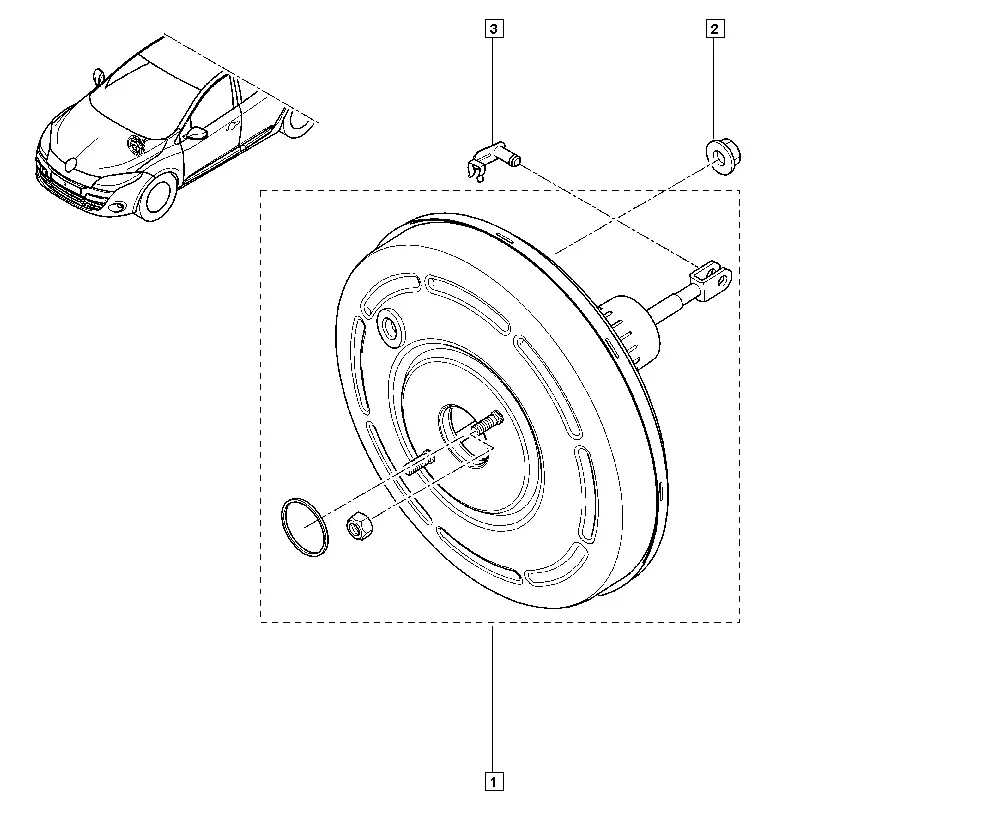 Brake booster diagram