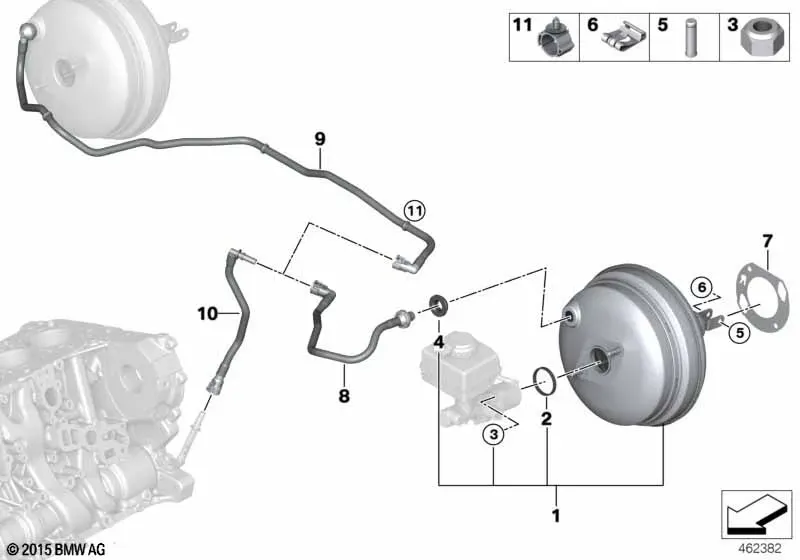 Brake vacuum booster diagram