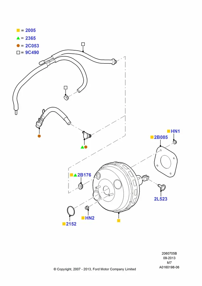 Brake vacuum booster diagram
