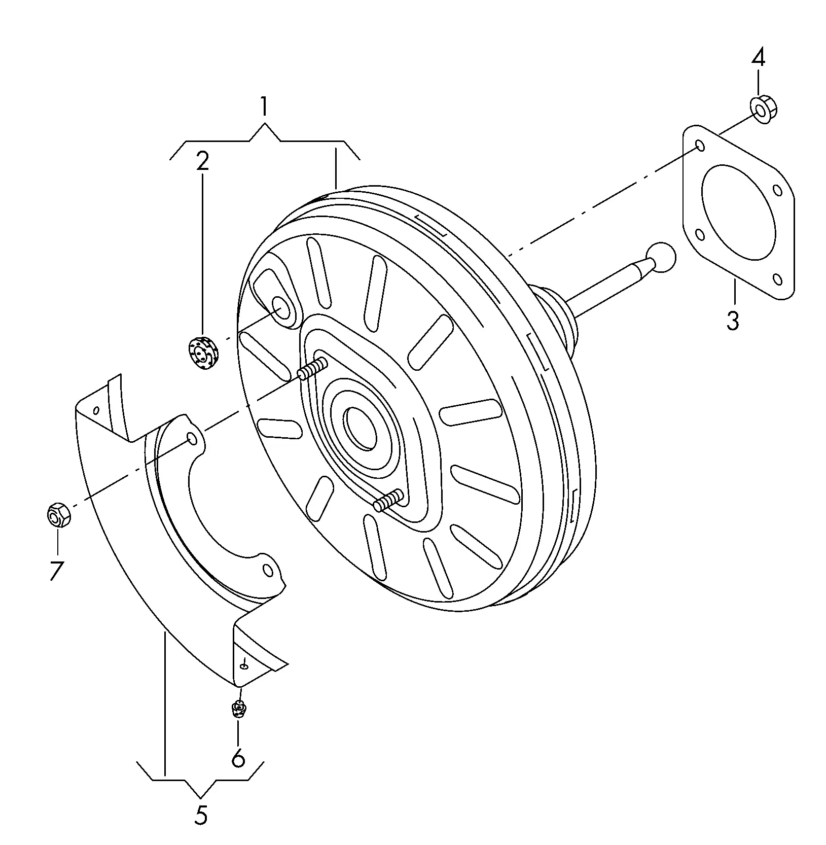 Brake vacuum booster diagram