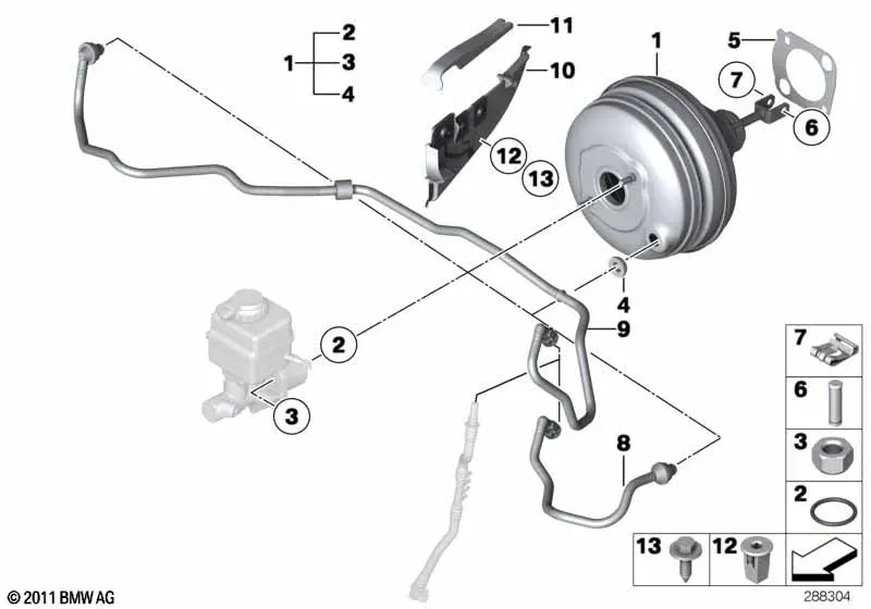 Brake vacuum booster diagram