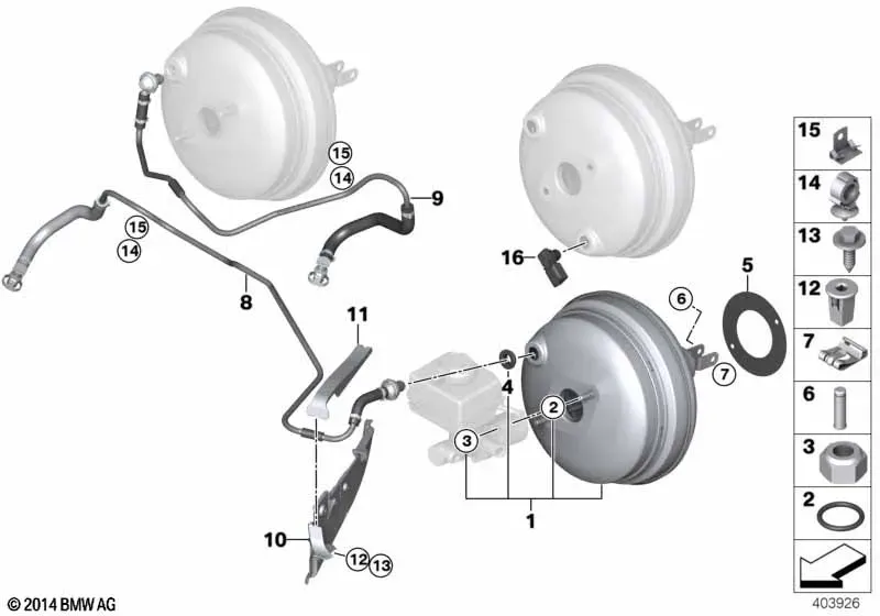 Brake booster diagram