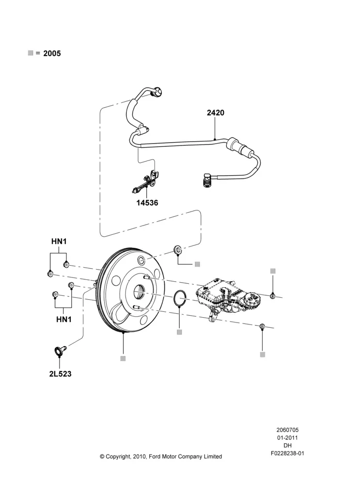 Brake vacuum booster diagram