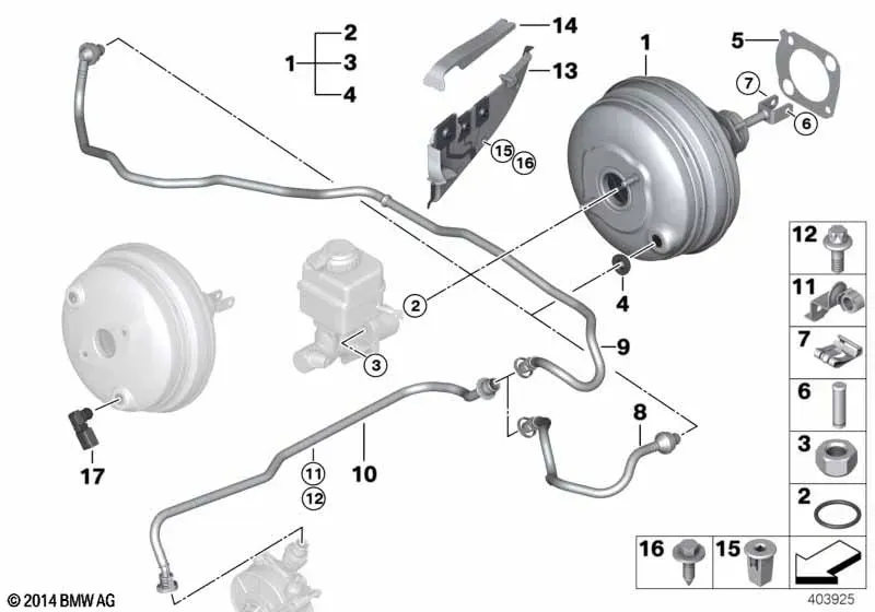 Brake booster diagram