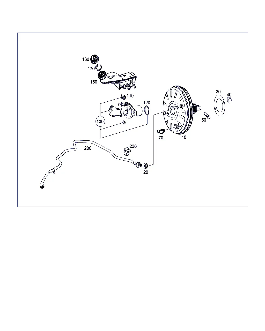 Brake booster and master cylinder diagram