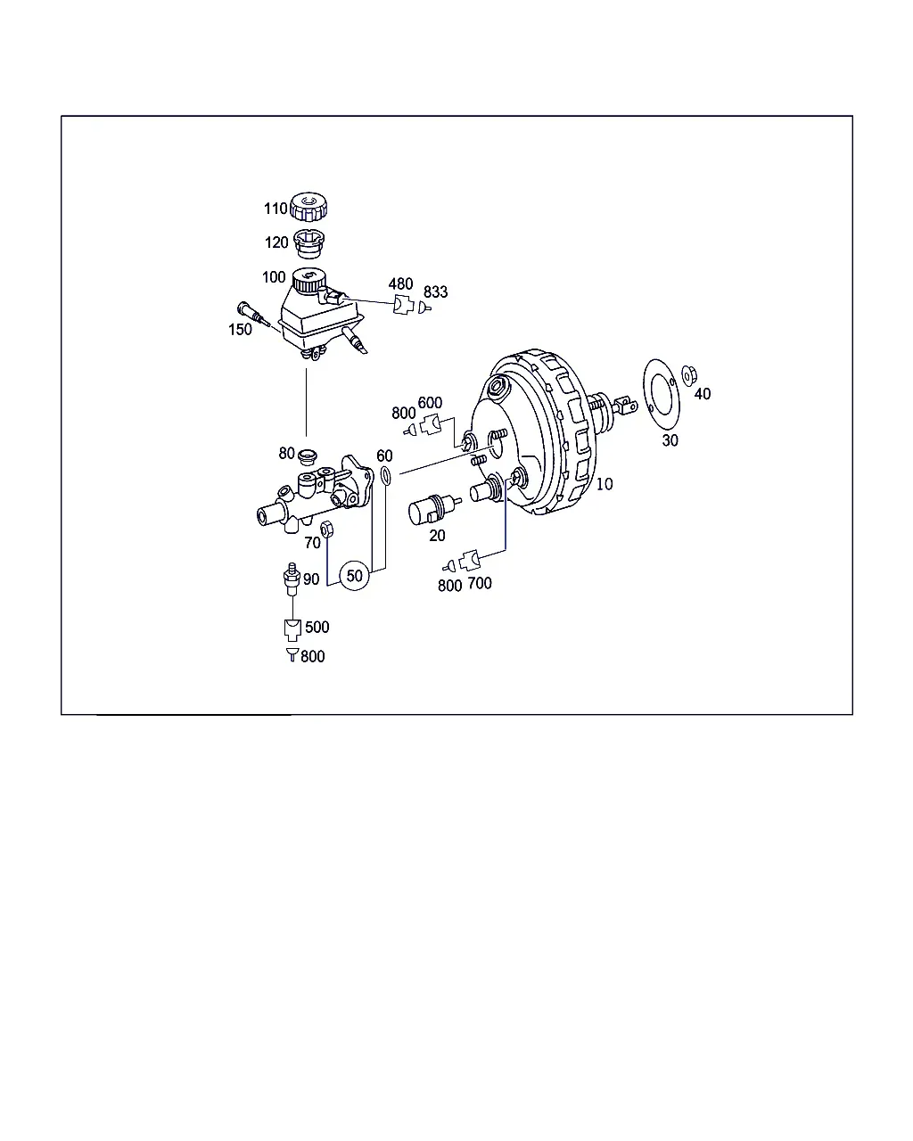 Brake booster and master cylinder diagram