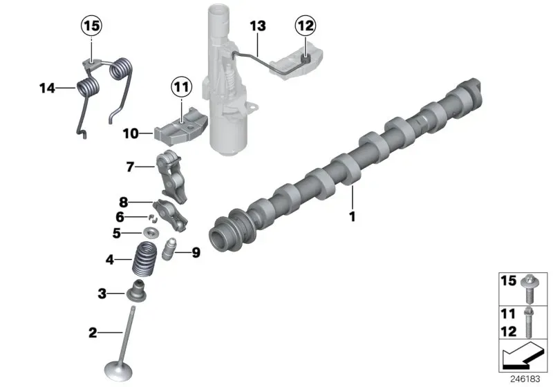 Intake camshaft diagram