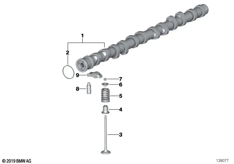 Exhaust valve timing gear diagram
