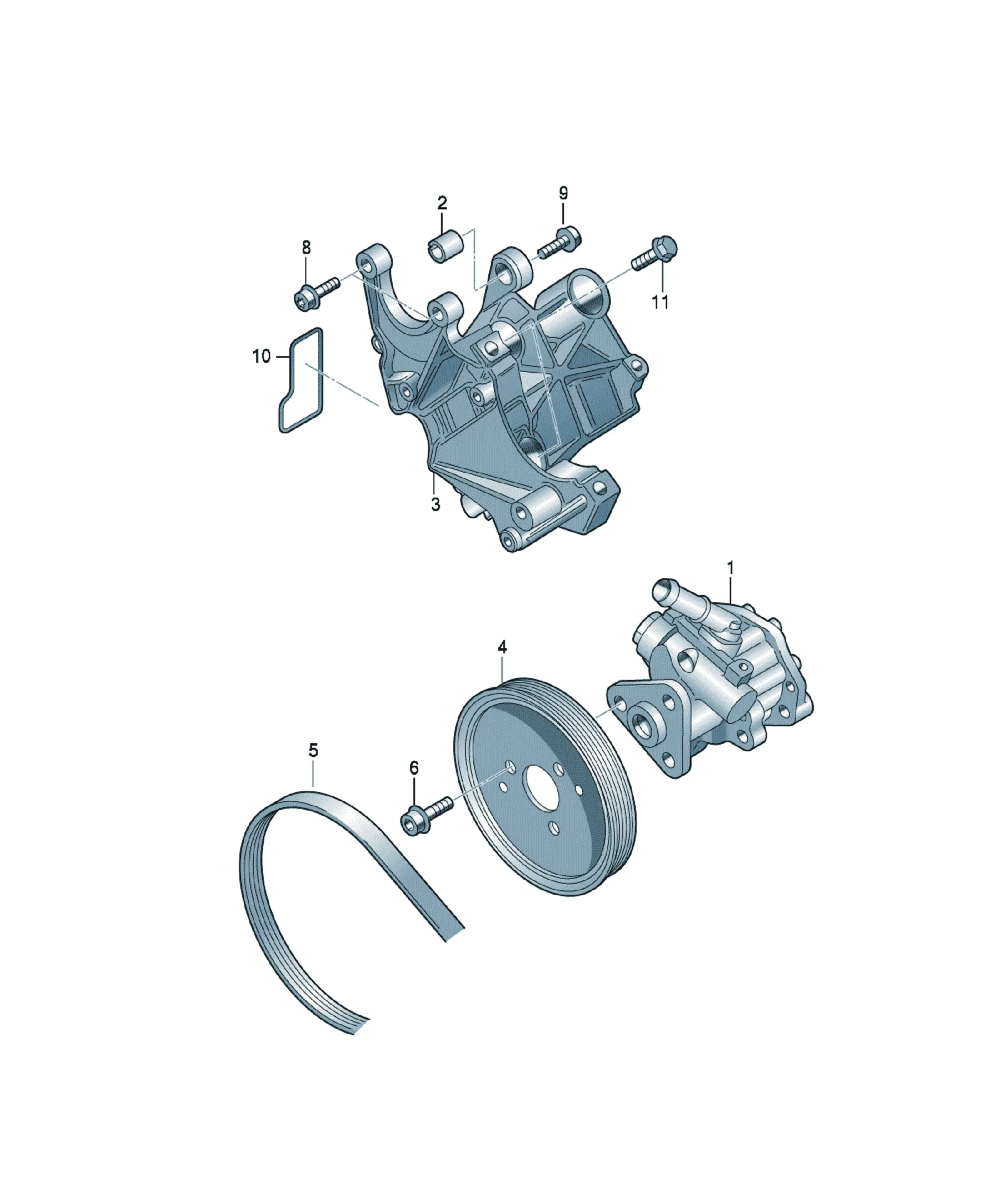 Power steering pump diagram