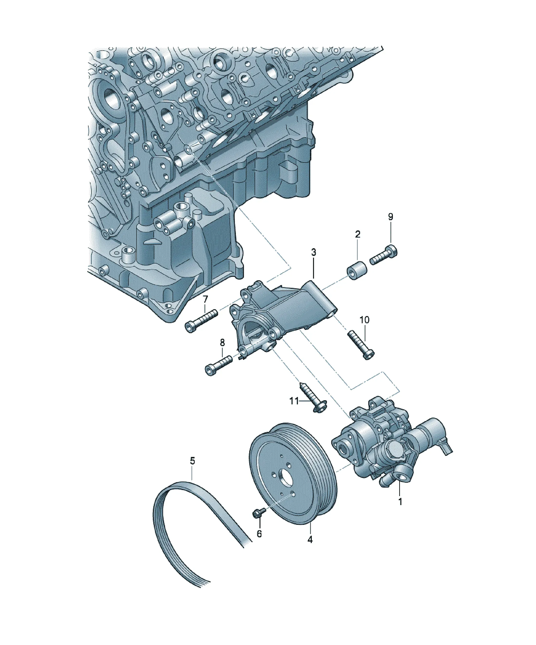 Power steering pump diagram