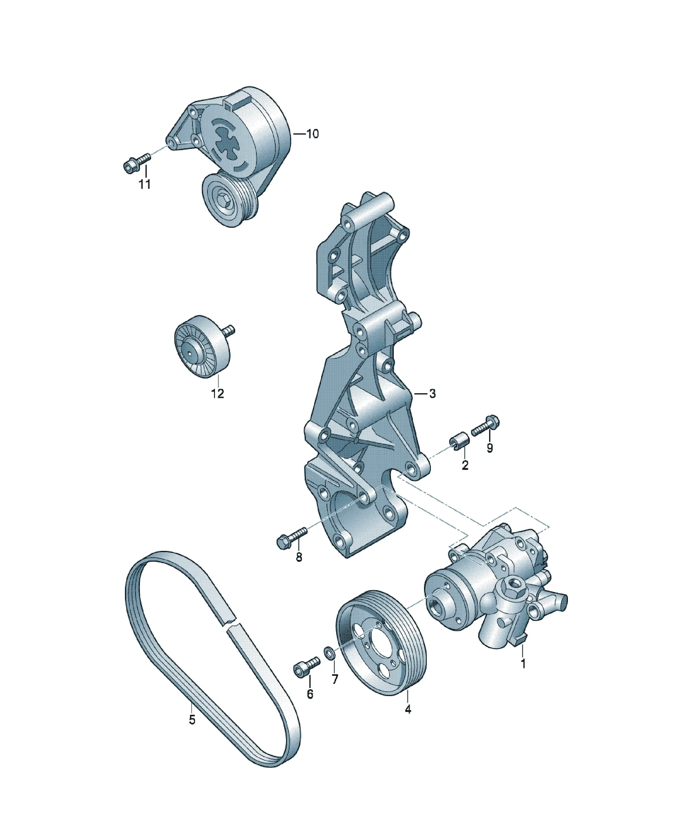 Power steering pump diagram