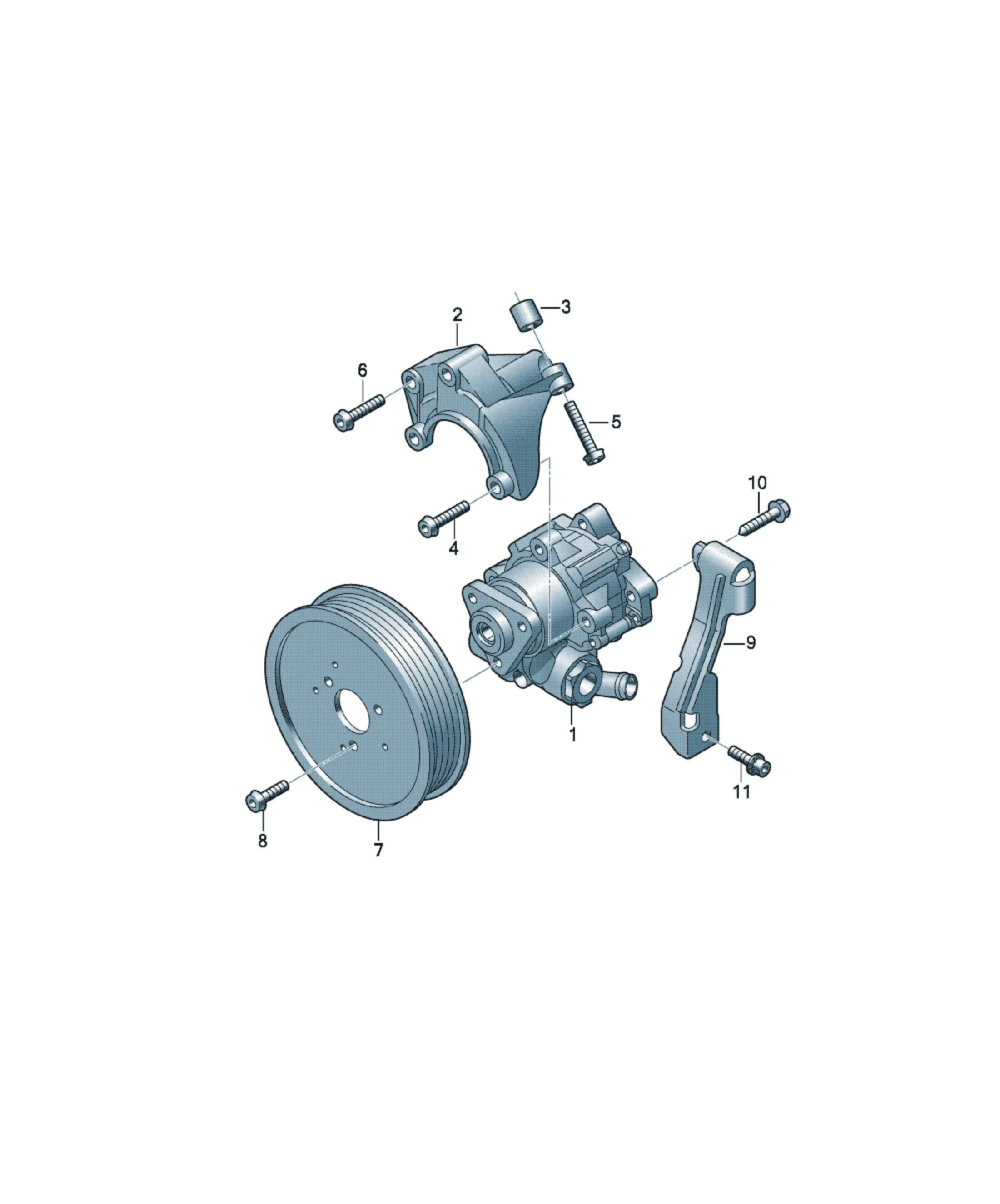 Power steering pump diagram