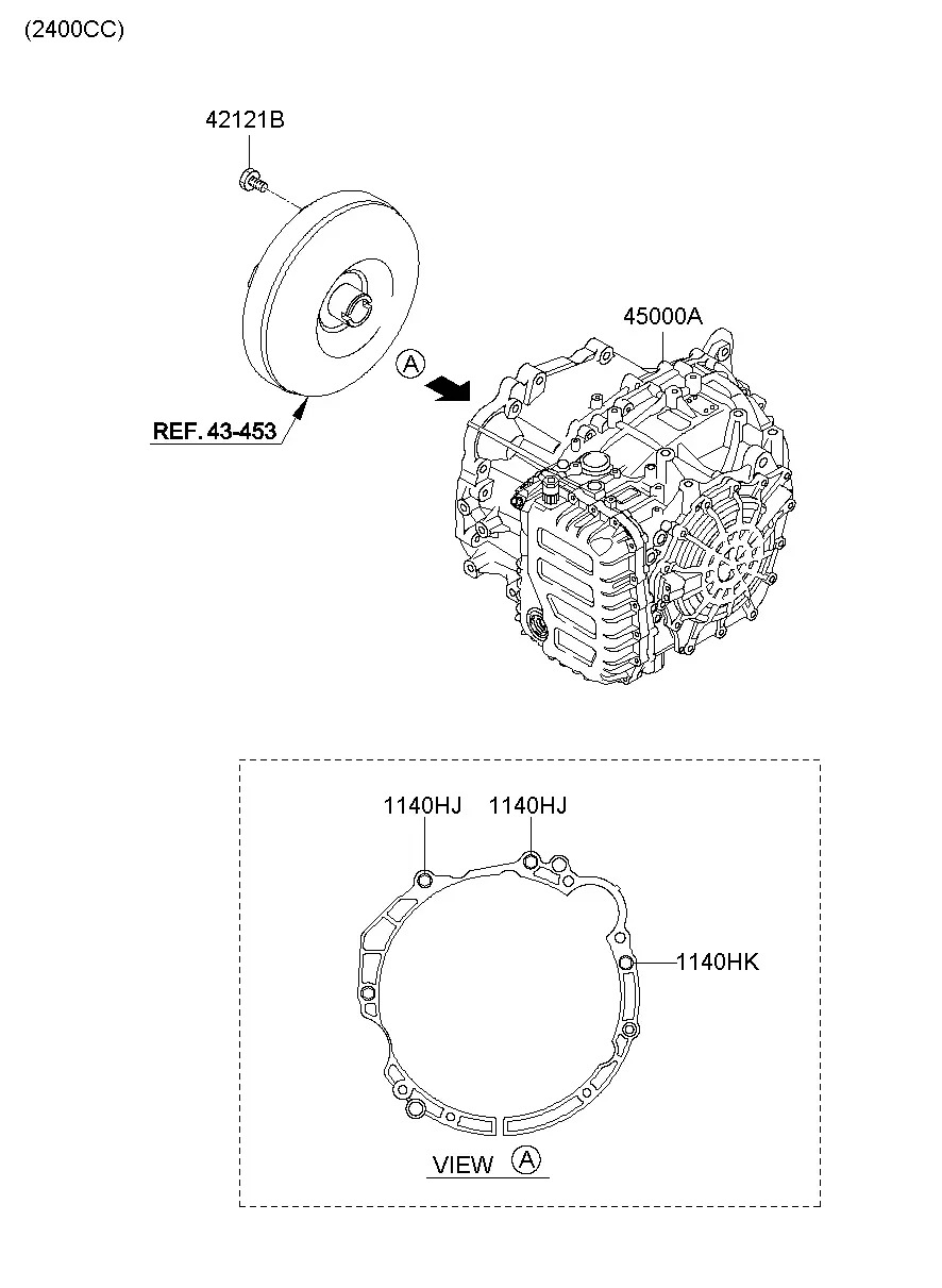 Automatic transmission assembly diagram