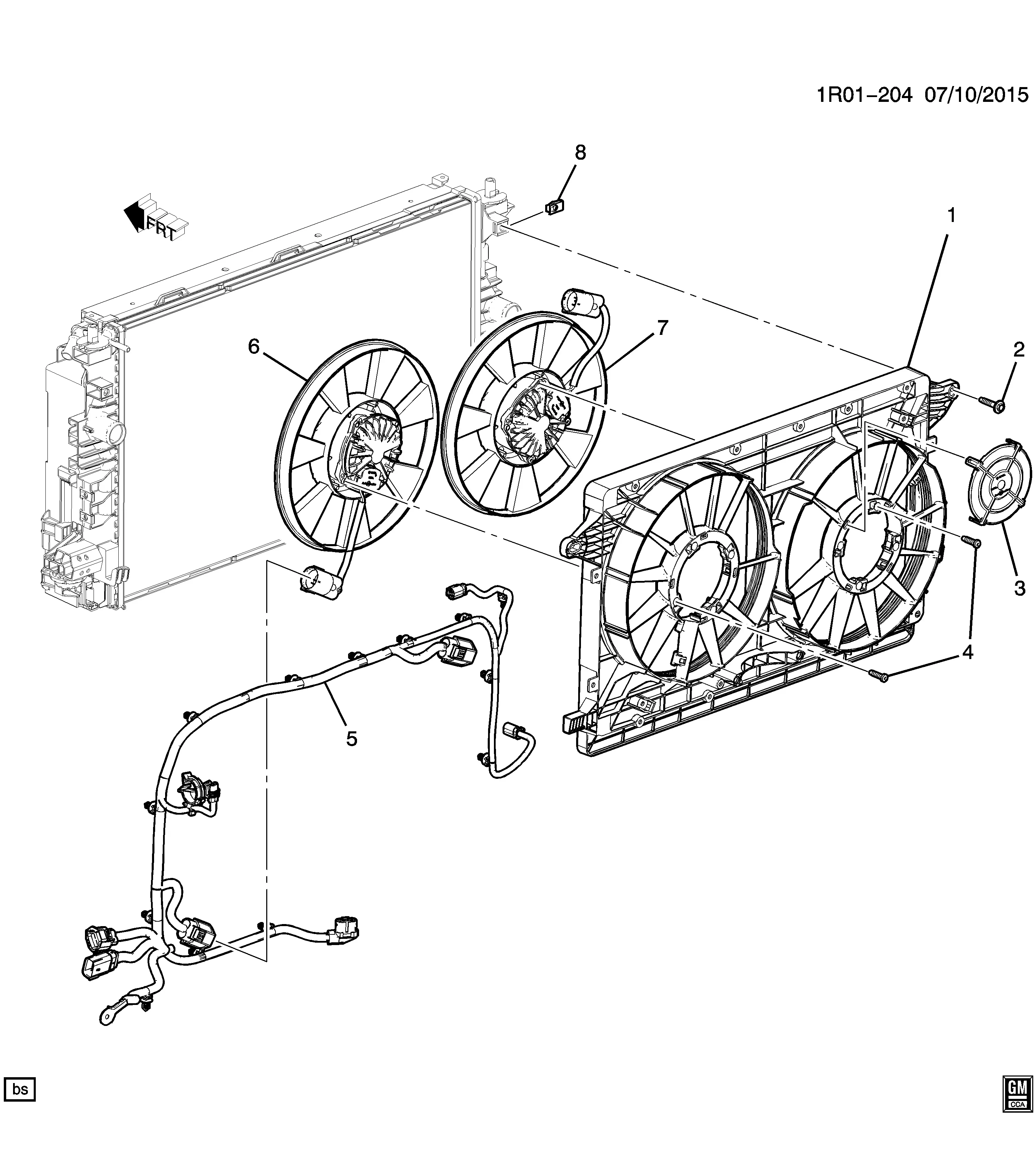 Engine cooling fan diagram