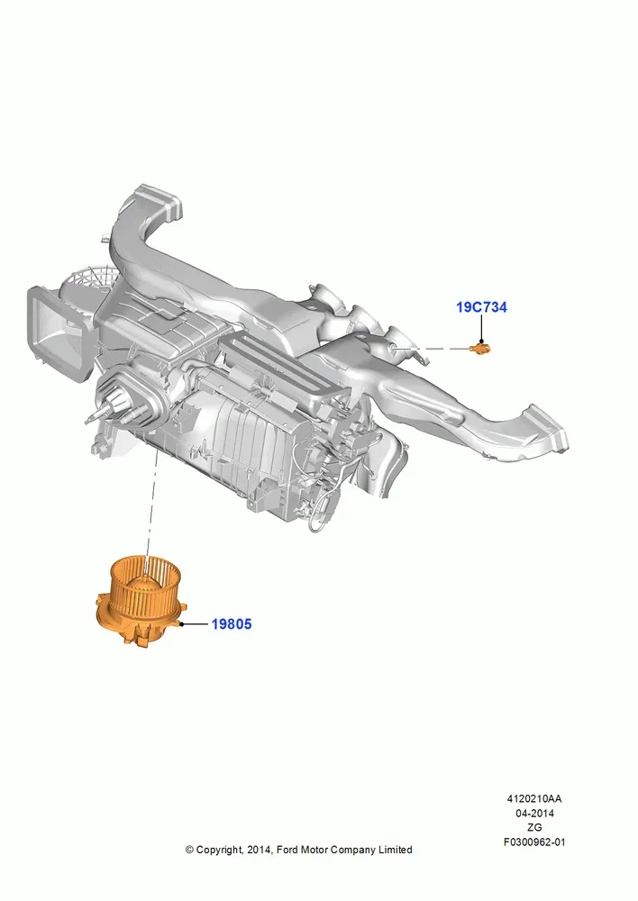 Blower motor assembly diagram