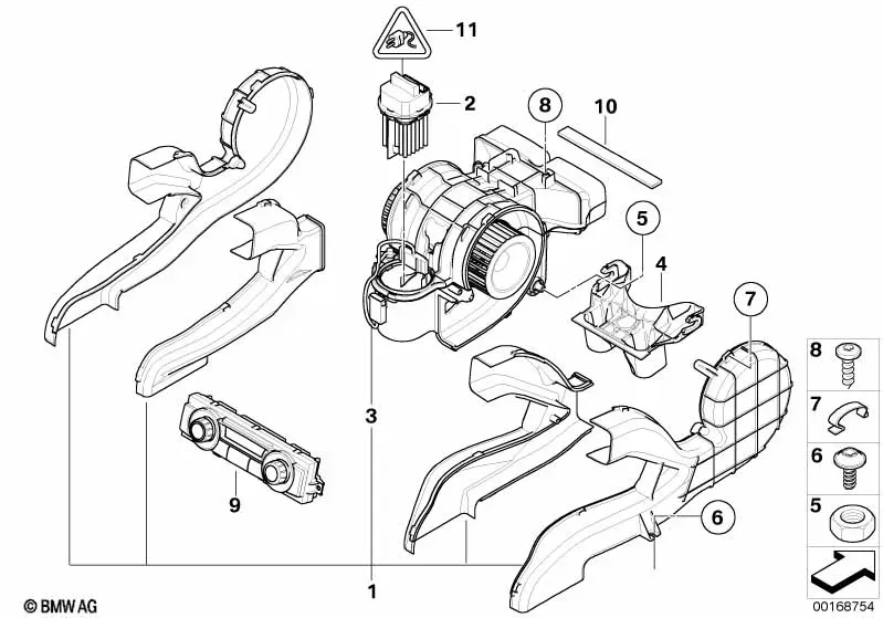 Rear heater fan diagram