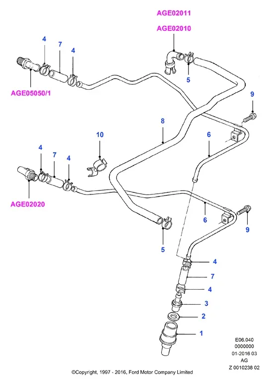 Crankcase ventilation system diagram