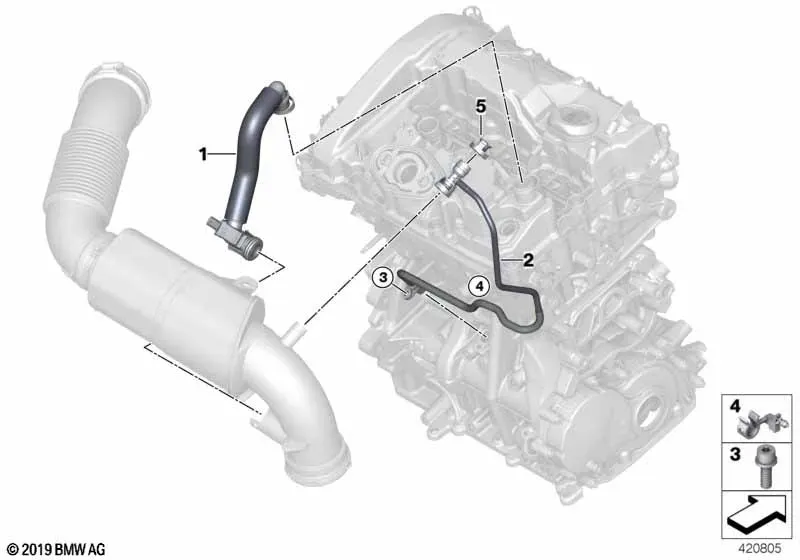 Crankcase ventilation system diagram