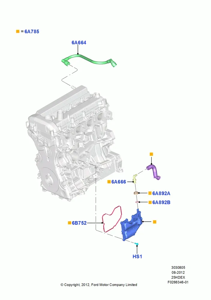 Crankcase ventilation system diagram