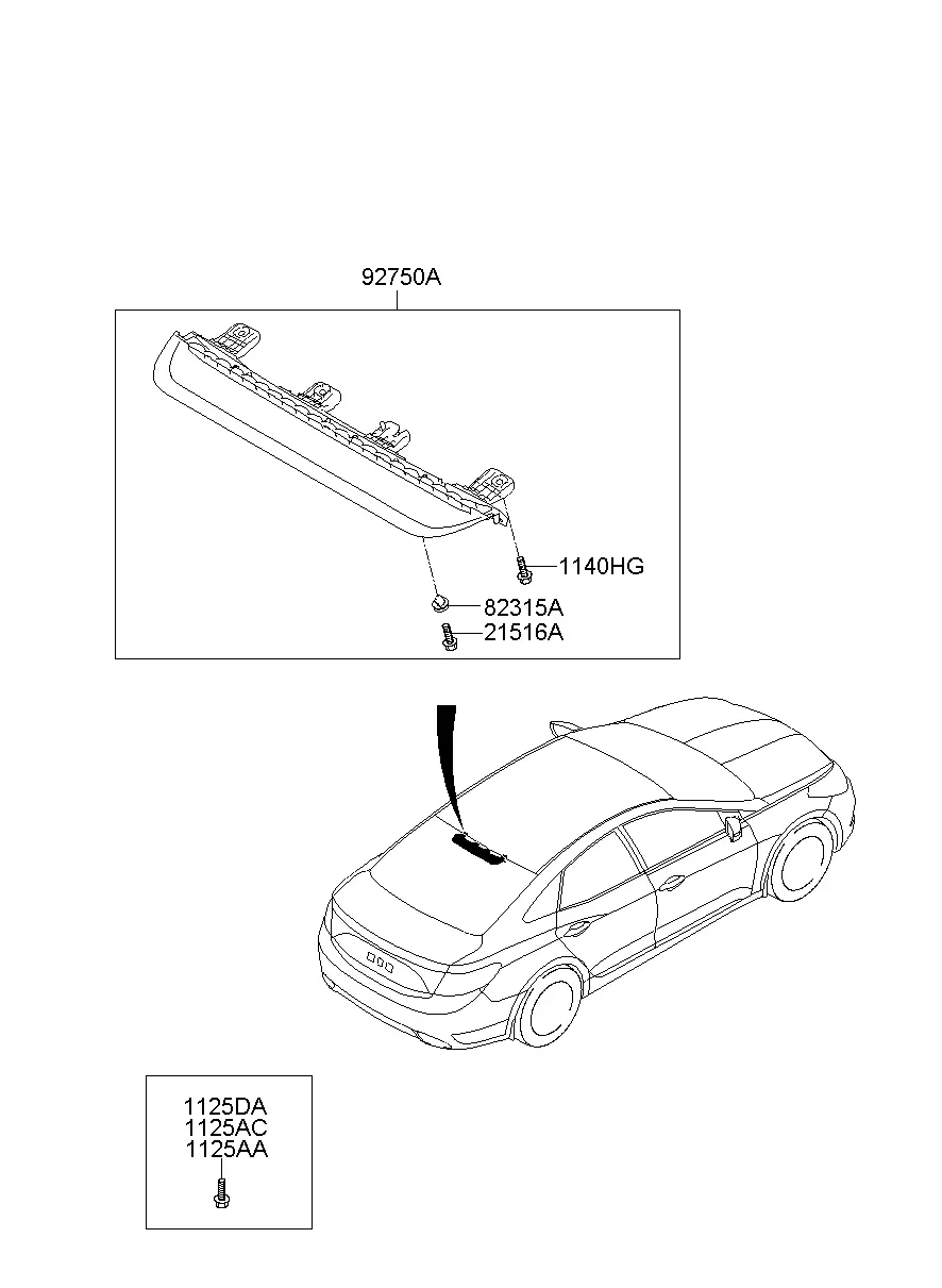 High-mounted stop lamp diagram