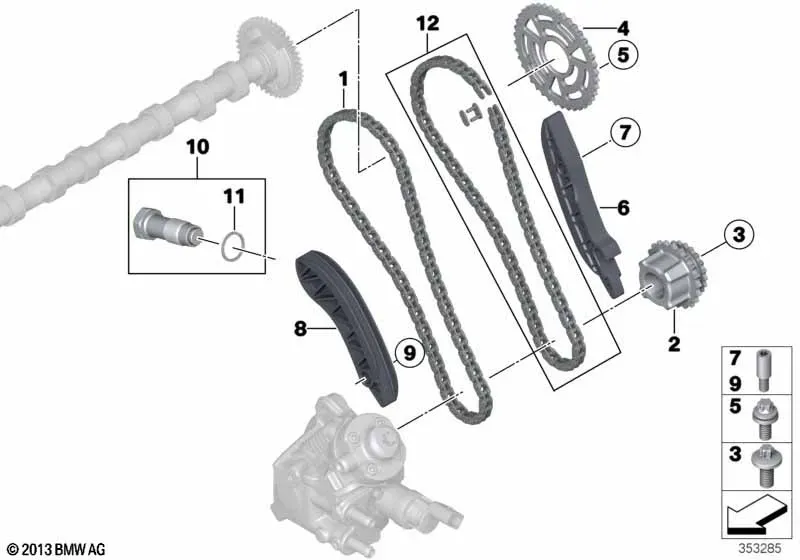 Upper Timing Chain diagram
