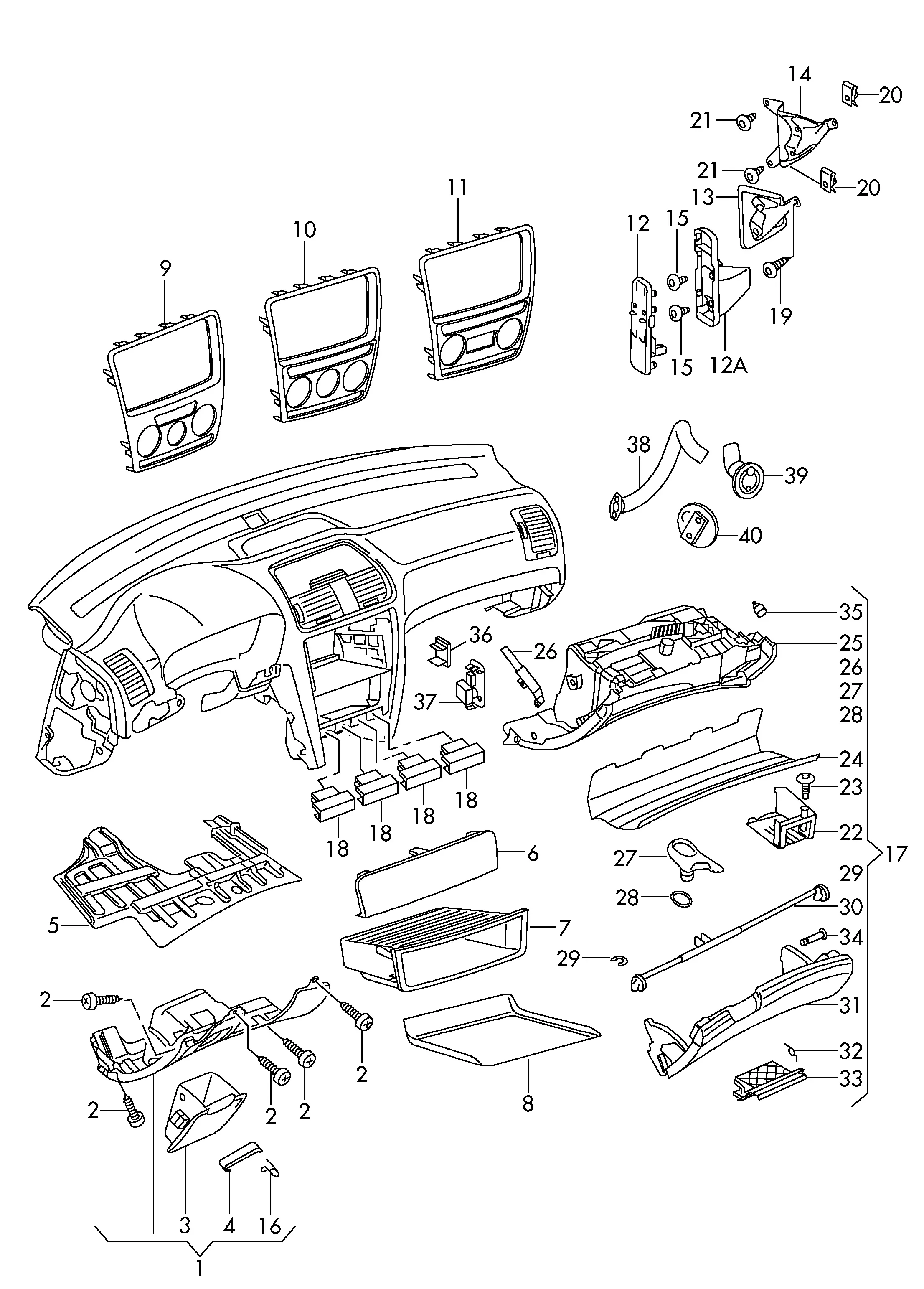 Glove box diagram