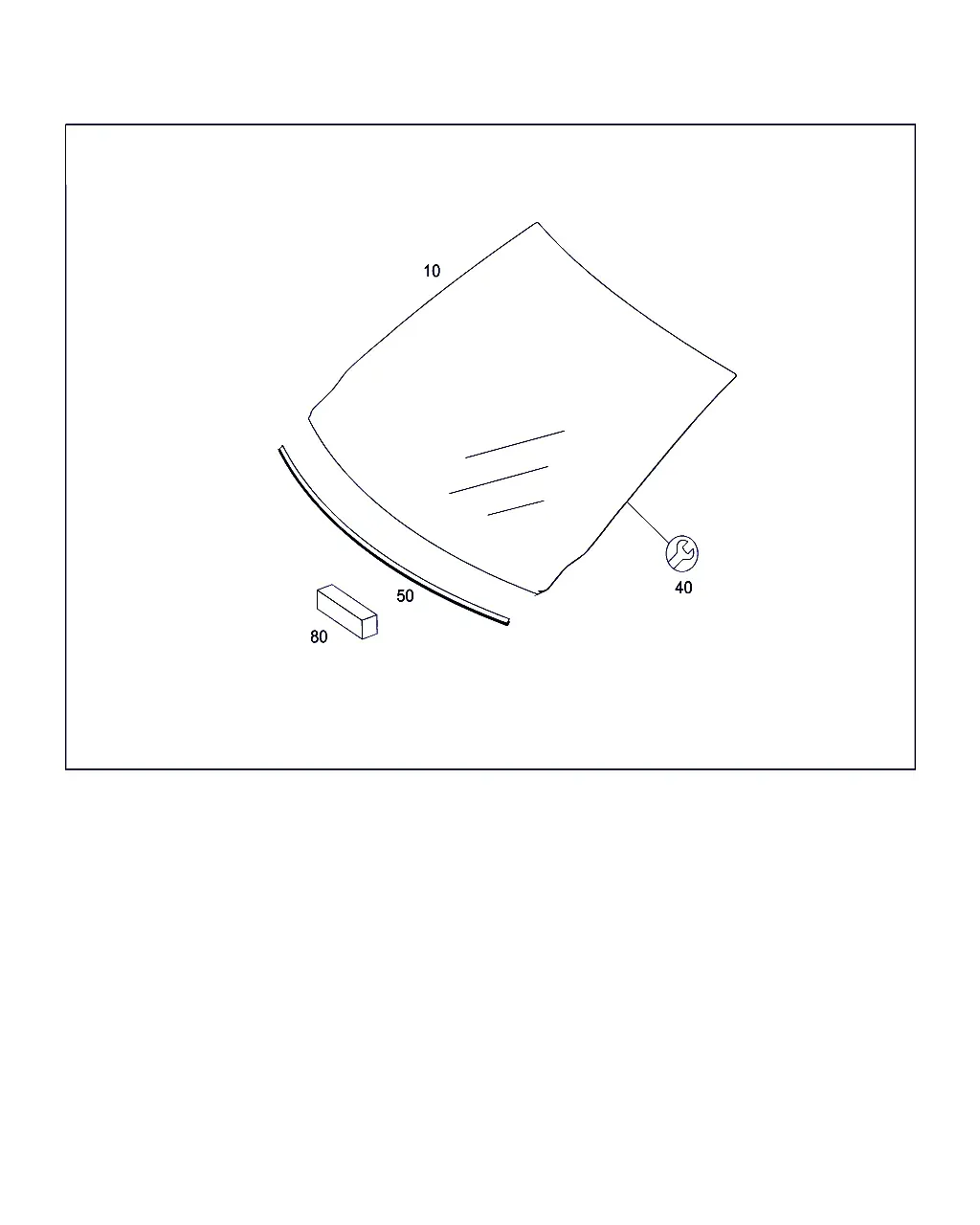 Windshield with Seals diagram