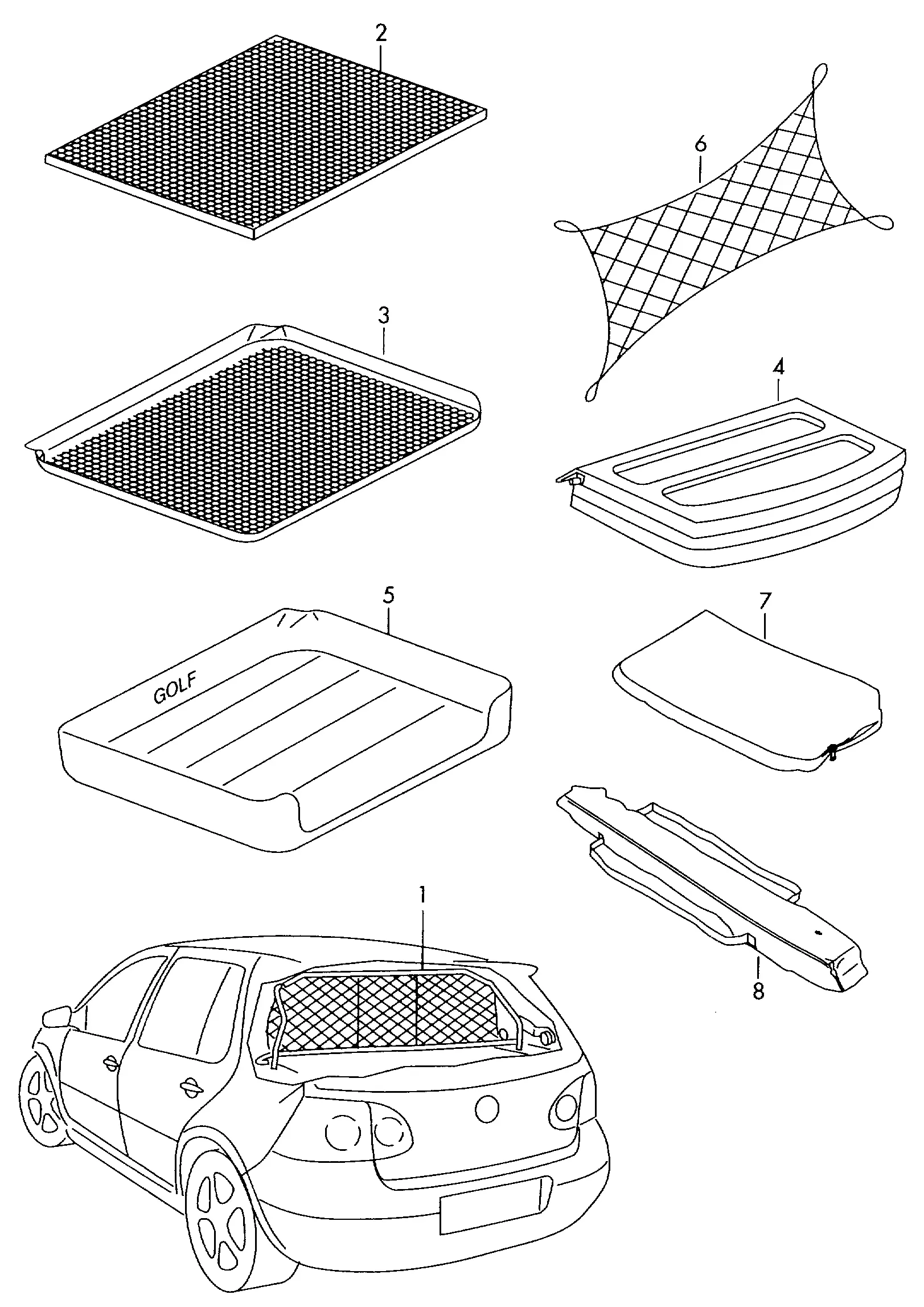 Trunk Liner and Cargo Management diagram