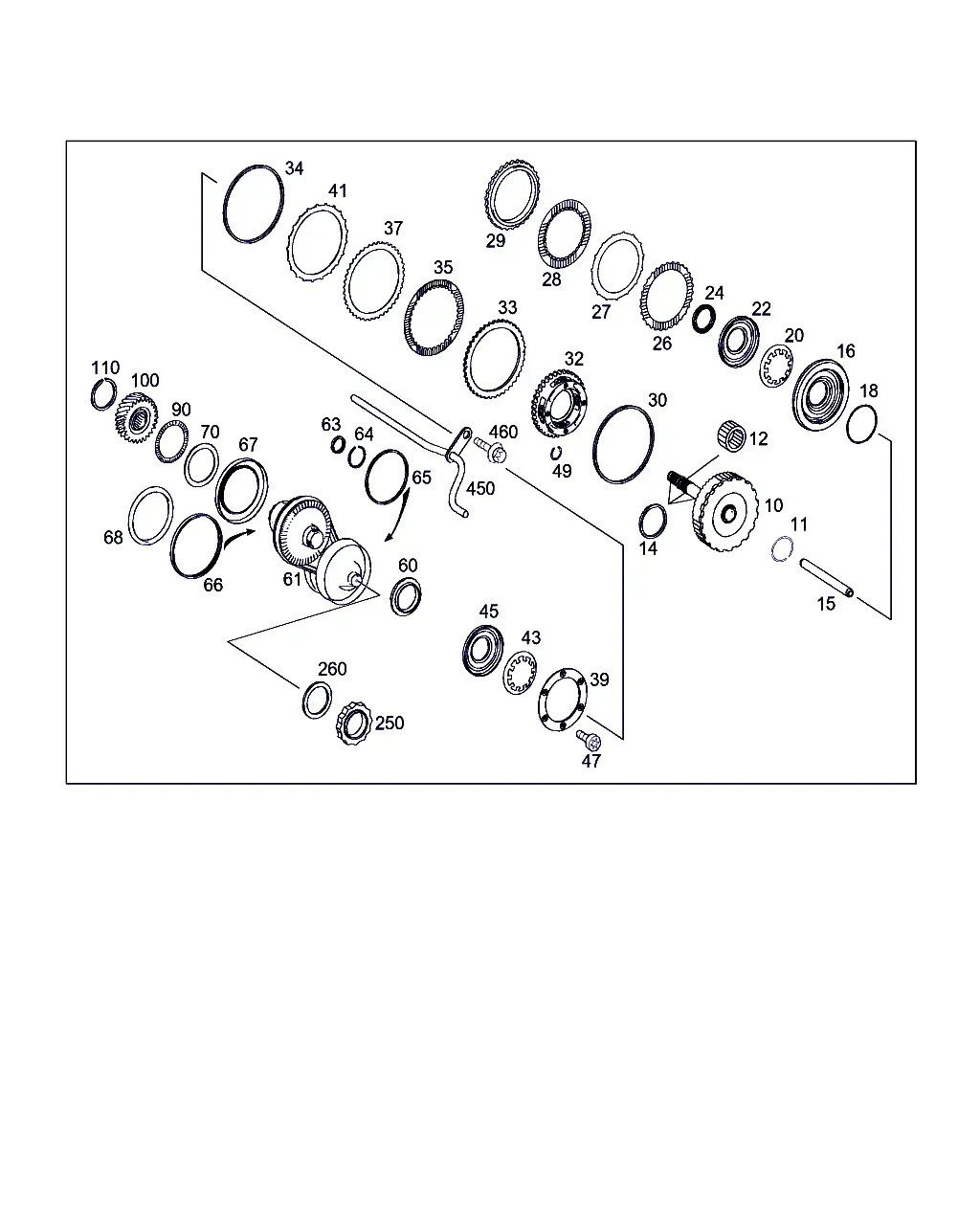 Automatic transmission components diagram