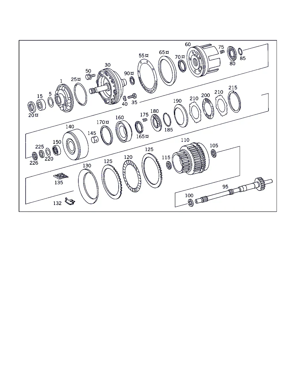 Automatic transmission components diagram