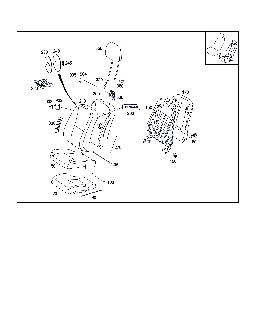 Driver seat diagram